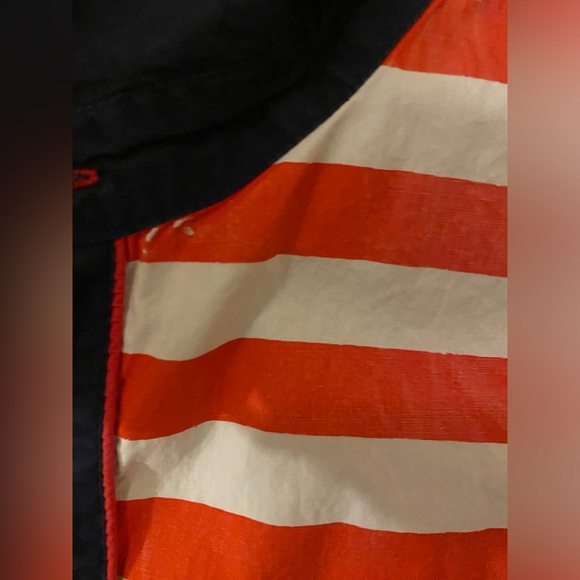 Coofandy American Patriotic Western Long Sleeve Button Down Shirt Men's XXL Navy - Picture 10 of 10